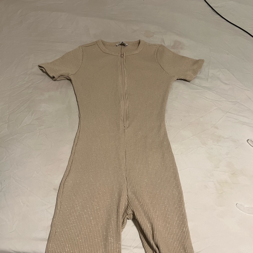 cream jumper suit